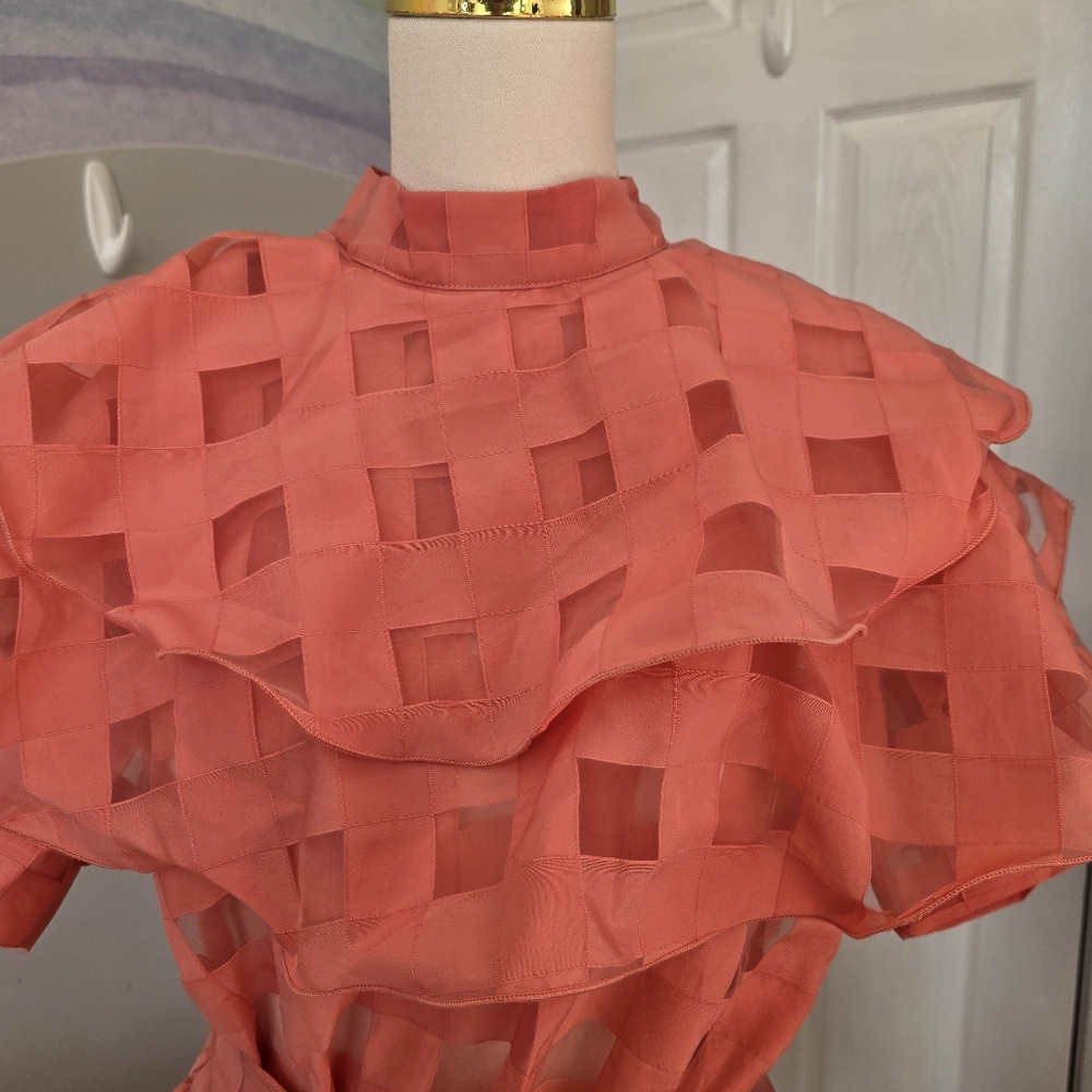 CQ By CQ | Medium | Unique Ruffle High Neck Blouse - Picture 4 of 15